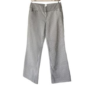 Old Navy Black and White Striped Wide Leg Pants